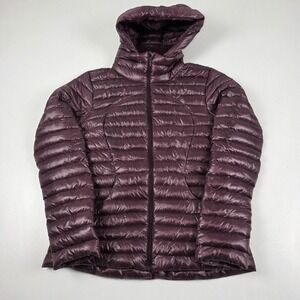 Lululemon Jacket Womens 8 Purple Hooded Down Puffer Full Zip Lightweight